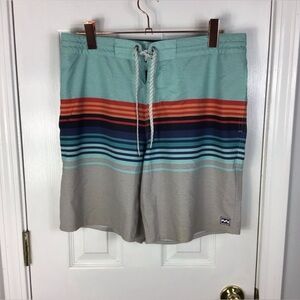 Billabong All Day Stripes Board Shorts Men Size Large